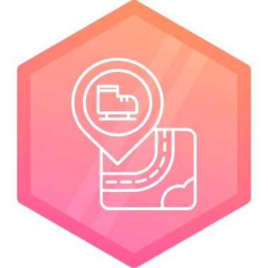 map location icon, simple illustration