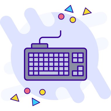 Klavye simgesi vektör illüstrasyonu