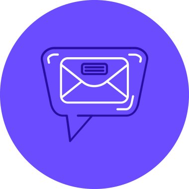 ileti ikonu vektör illüstrasyonu