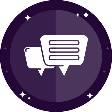 konuşma balonu simgesi, vektör illüstrasyonu