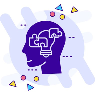 Beyin düşünme simgesi tam stil