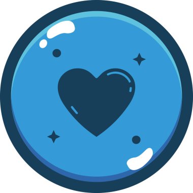 Kalp. Web simgesi basit illüstrasyon