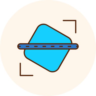 Mavi kurdelenin vektör illüstrasyonu