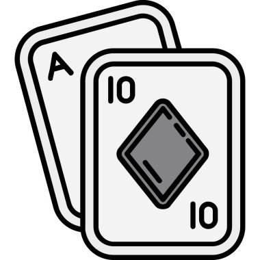 Kart poker simgesi, vektör illüstrasyonu