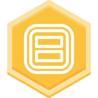 Moda biçimi izole edilmiş arkaplan vektöründe altıgen harf simgesi