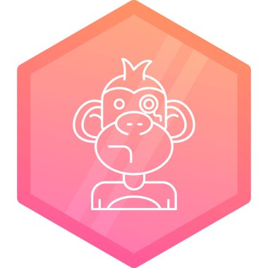 maymun simge vektör çizim