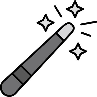 Sihirli değnek. Web simgesi basit tasarım