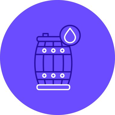 Varil ağ simgesi basit illüstrasyon