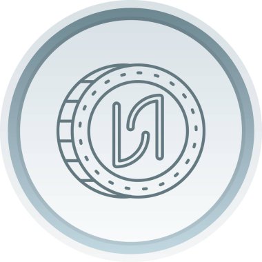 Bozuk para simgesi, basit vektör illüstrasyonu