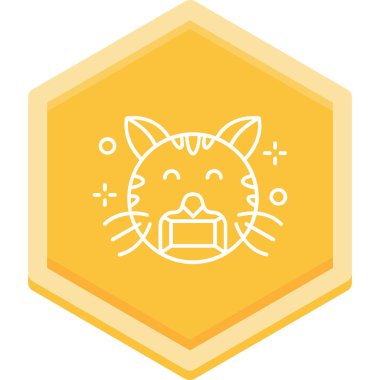 bir kedinin vektör simgesi