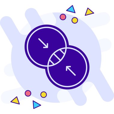 Beyaz arkaplanda izole edilmiş renk molekülü simgesi. Molekül molekülleri, kimya, bilim ve yenilikçi eğitim posteri. Değişken rastgele dinamik şekiller. vektör illüstrasyonu