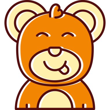 Tatlı çizgi film ayısının vektör çizimi