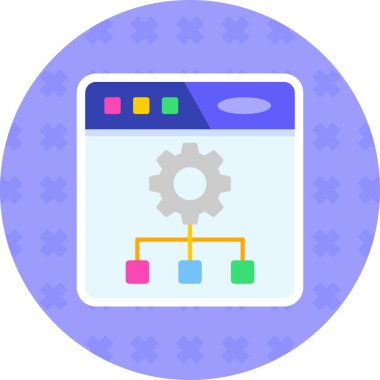 Web geliştirme vektör simgesi