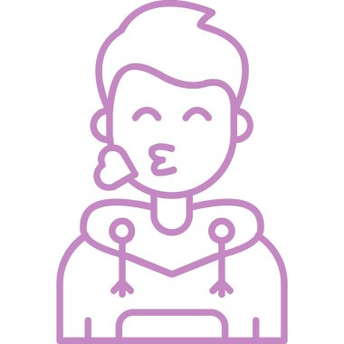 kadın avatar simgesi vektör illüstrasyonu