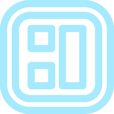 8 numaralı işaret simgesi ana hat biçiminde