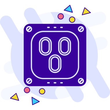 renk çizgisi çalma simgesi beyaz arkaplanda izole edildi. Film tabelası. Değişken rastgele dinamik şekiller. vektör illüstrasyonu