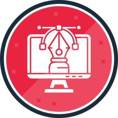 Bir bilgisayar simgesinin vektör illüstrasyonu