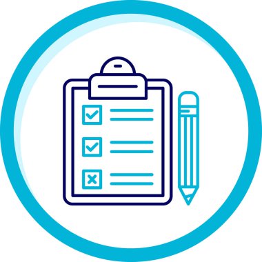 Kontrol listesi. Web simgesi basit illüstrasyon