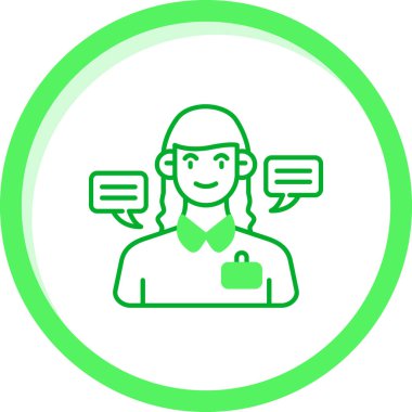 Bir kadın simgesinin vektör illüstrasyonu