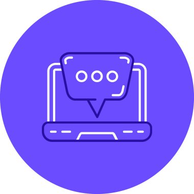 Dizüstü bilgisayar simgesi vektör çizimi