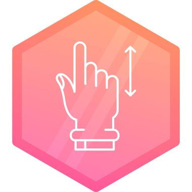 Bir el simgesinin vektör illüstrasyonu