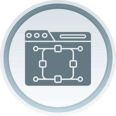 İşlemci. Web simgesi basit illüstrasyon