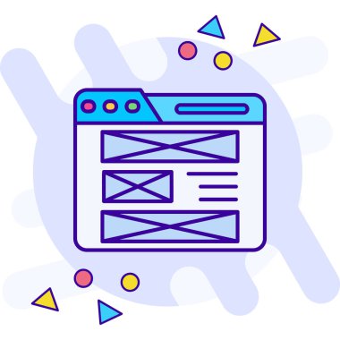 tarayıcı web simge vektör çizim