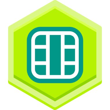 kitap vektörü modern altıgen simgesi