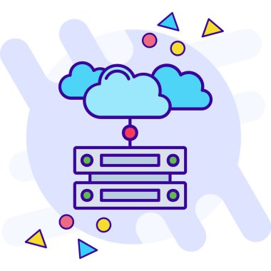 Bulut deposu. Basit düz simge