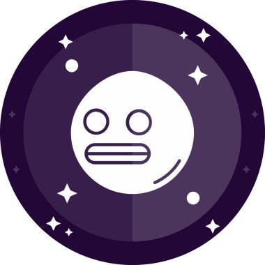 uzay uzaylı simgesi, basit illüstrasyon