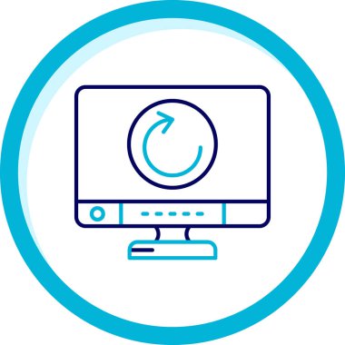 Bilgisayar. Web simgesi basit illüstrasyon