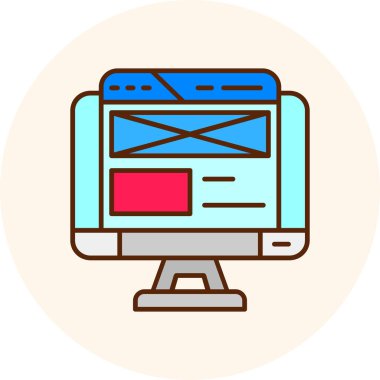 Web tarayıcı simgesi vektör illüstrasyonu