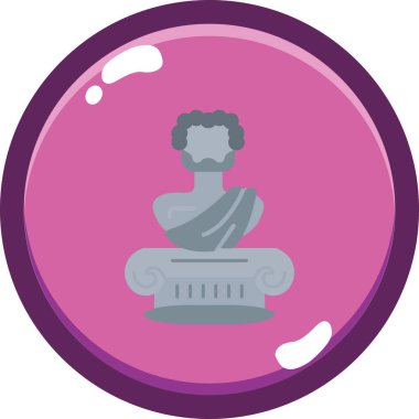 Antik çeşme ikonu. Web için eski çeşme vektör simgelerinin düz çizimi