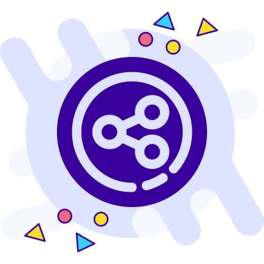 Bir gezegenin tek bir simgesinin vektör çizimi