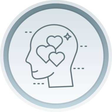 Kalp ikonu vektör illüstrasyonu