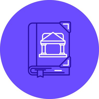 Mavi ve beyaz bir ikonun vektör illüstrasyonu