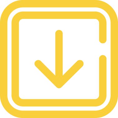 ok aşağı ok simgesi dış hat biçiminde