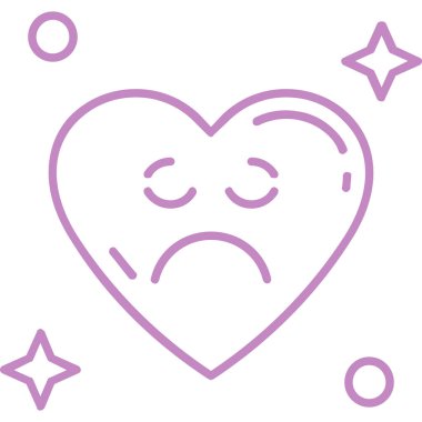 Kalp ikonu vektör illüstrasyonu