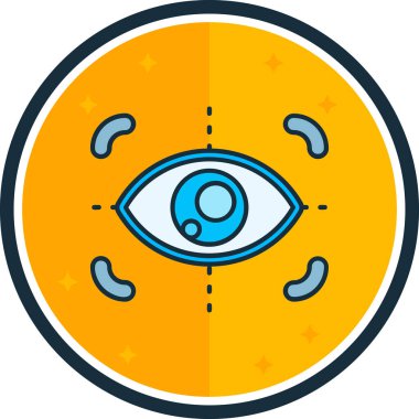 vizyon. Web simgesi basit illüstrasyon