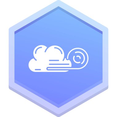 Modern bulut simgesinin vektör illüstrasyonu