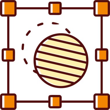 Altın küreli beyaz bir çerçevenin arka planının vektör çizimi