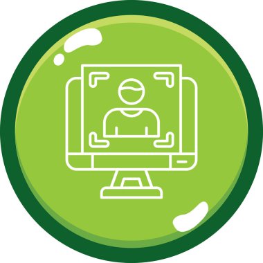 Bilgisayar simgesinin vektör illüstrasyonu