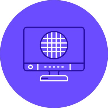 Bilgisayar modern simgesinin vektör illüstrasyonu