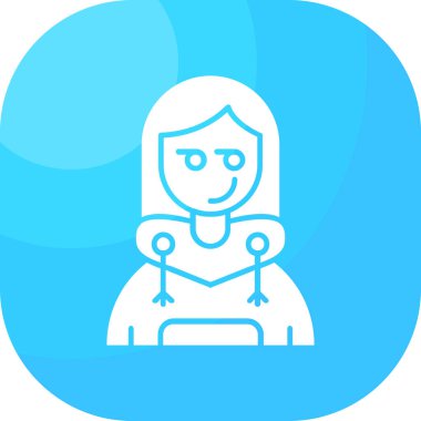 Sırt çantası simgesi olan kız