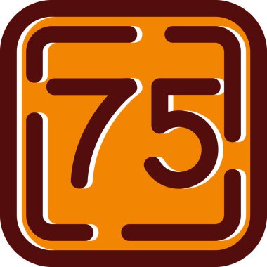75 numara vektör tasarım ögesi