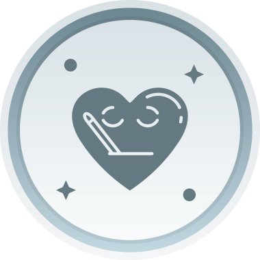 Kalp. Web simgesi basit illüstrasyon