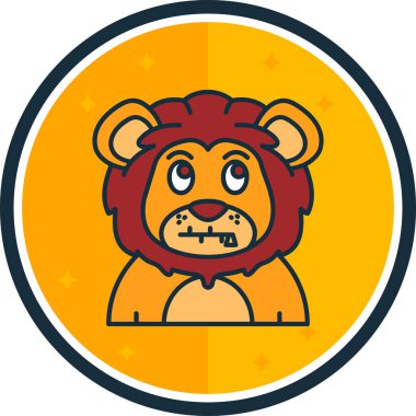 Şirin aslan maskotu tasarımı