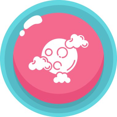 Bulut. Web simgesi basit illüstrasyon