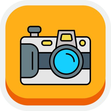 Kamera dolu eğri, basit vektör illüstrasyonu