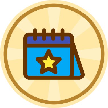 Takvim. Web simgesi basit illüstrasyon